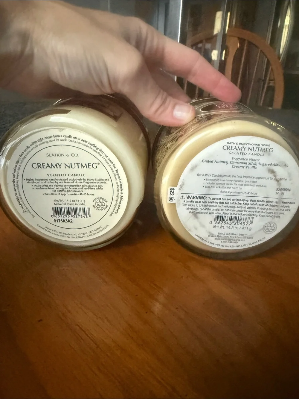 Bath and body works Creamy Nutmeg candles